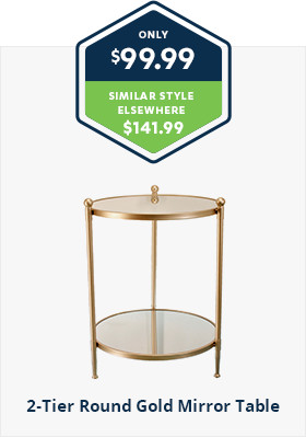 Gold Mirror Table